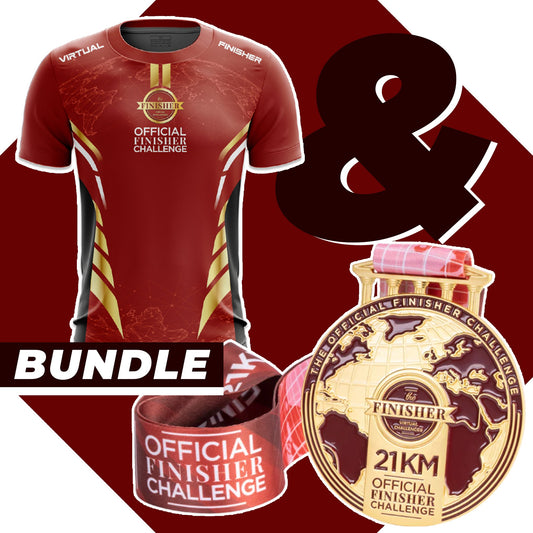21 KM FINISHER Shirt & Challenge Bundle