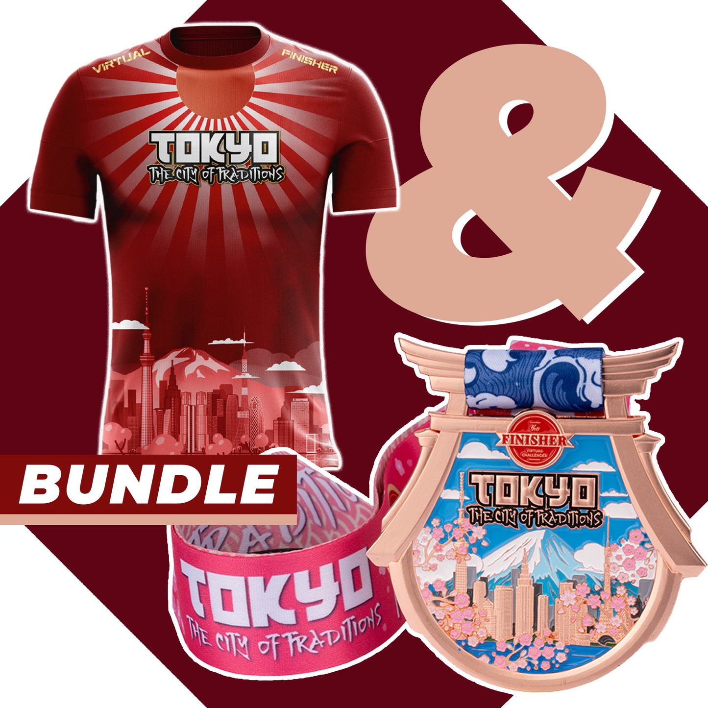 Tokyo the CIty of Traditions Laufshirt & Challenge Bundle