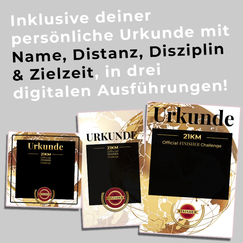 21 KM FINISHER Shirt & Challenge Bundle